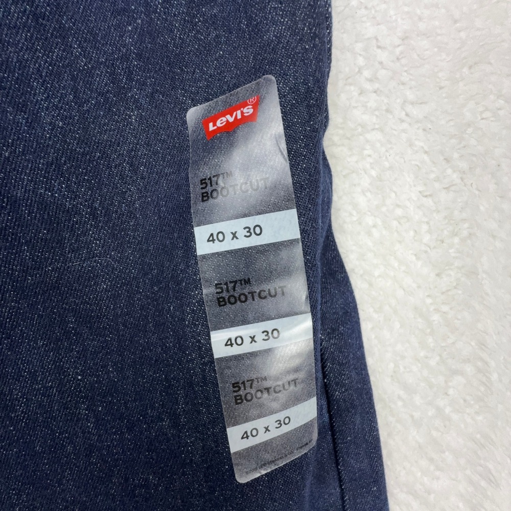 Levis 517 Bootcut Jeans Mens 40x30 Dark Wash Indigo Blue Denim NWT - Picture 10 of 10
